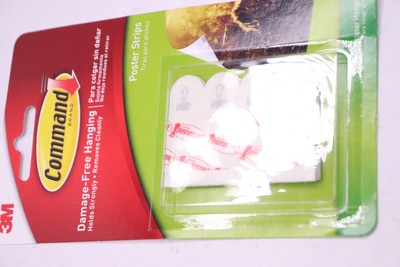 (12-Pk) 3M Command Poster Strips Adhesive 17024ES