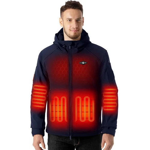 Wasoto - NAVY Heated & Hooded Zip Up Jacket - Adult XLarge - Brand New - Heated - product listing photo