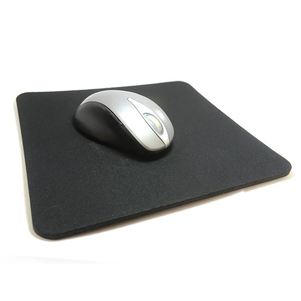 Mouse Mat Mouse Pad 6mm Plain Fabric Non-Slip Black/Red/Blue/Green/Yellow/Grey - Image 3 of 4