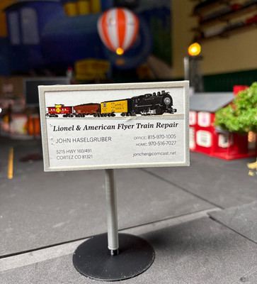HO Gauge 2 Sided Billboard sized for Business Cards by   Cinder Shops