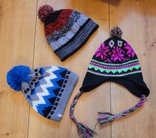 Set of 3 Cool Winter Hats - DΓΆll, Polar Bear Style & Neon Look