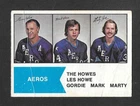 1974-75  OPC (WHA) HOCKEY , # 1 , THE HOWES , HOUSTON AEROS ( LOW GRADE )
