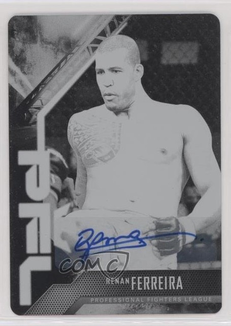 2022 PFL Box Set Druckplatte Black Achievement 1/1 Renan Ferreira #16 Auto