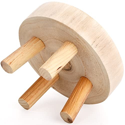 Set of 2 Mini Wooden Stool Display Stand, Short Wood Riser Stools Decorative - Bild 3 von 7