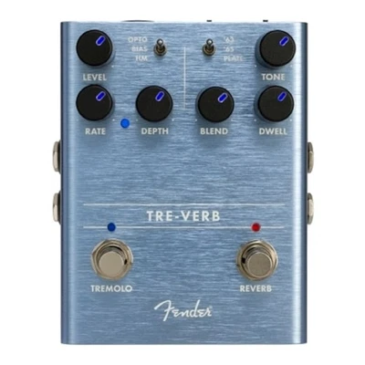 Fender Tre Verb Digital Reverb Tremolo Pedal VINTAGE Effects - Image 1 of 4