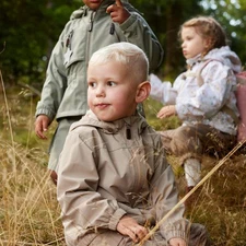 MINI A TURE Kids MATERLY+MATADVENTURE Tec Spring Jacket+Pants Set - Dune