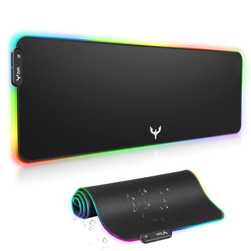 BladeHawks XXL RGB Gaming Mouse Pad with 14 Light Modes & Soft LED Glow
