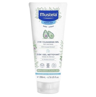 Mustela 2-in-1  Baby Cleansing Gel with Avocado Perseose 6.76oz NEW