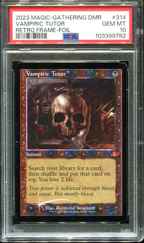 Vampiric Tutor (Retro Frame) FOIL MTG PSA 10 Dominaria Remastered GEM MT 314 - Picture 1 of 6