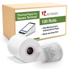 Thermal Paper Rolls Compatible with Square Terminal 100 100
