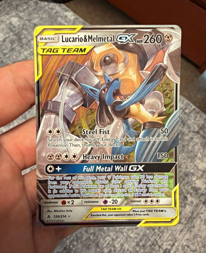 The Pokemon Company Lucario & Melmetal GX 120/214 Unbroken Bonds Holo 260HP
