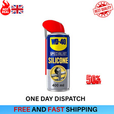 WD-40 Specialist Silicone Spray Lubricant 400ml Can Versatile All-Weather 21.40 per litre