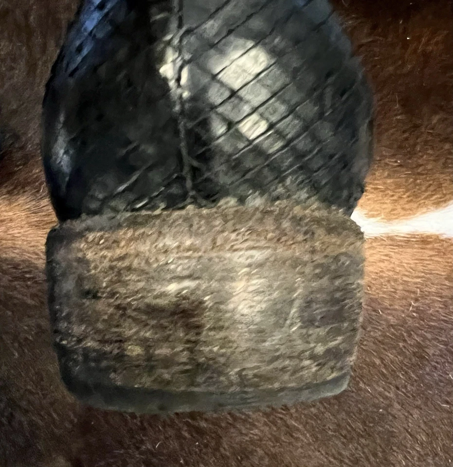 Bota John Varvatos Masculina Tamanho 13 Preta Estampa de Pele de Cobra Couro com Zíper Muito Boa - Imagem 3 de 4