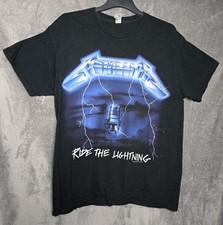 Metallica  Shirt Mens Large Black  Ride The Lightning 2017 Gildan Rock Band Tee