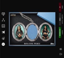 DIGITAL Topps WWE Slam 25 - EVOLUTION THEN & NOW MAT RELIC Blue - ROXANNE PEREZ