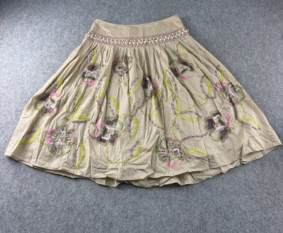 Basil and Maude Rock Damen Größe UK 8 Stein bestickt Perlen Blumen Boho