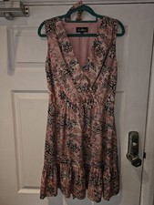 Size 8 sam edelman Pink Floral Wrap Style Dress