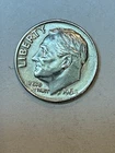 1964 P Roosevelt Dime 10c - 90% Silver US Dime - Errors #4 in date is misstamped
