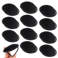 OUMASK 6 Pcs Palm Combs for Men, Soft Portable Pocket Brush, Medium, Black