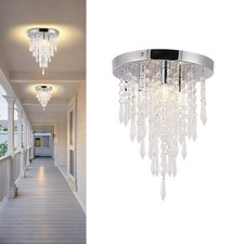 LED Kristall Deckenleuchte Dimmbar Kronleuchter Eingangs Esszimmer Deckenlampe