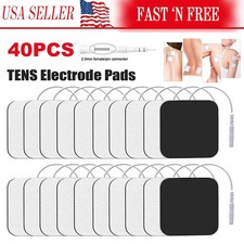 40 TENS Electrode Pads EMS Replacement Unit 7000 3000 2x2 Muscle Stimulator BULK