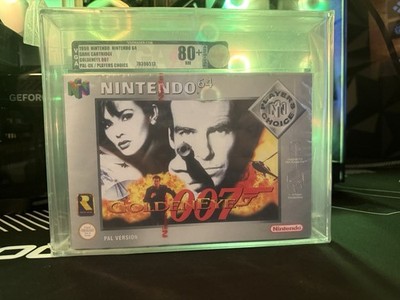 Goldeneye 007 N64 VGA 80+ NM+ Player's Choice PAL UK Red Strip 1998   