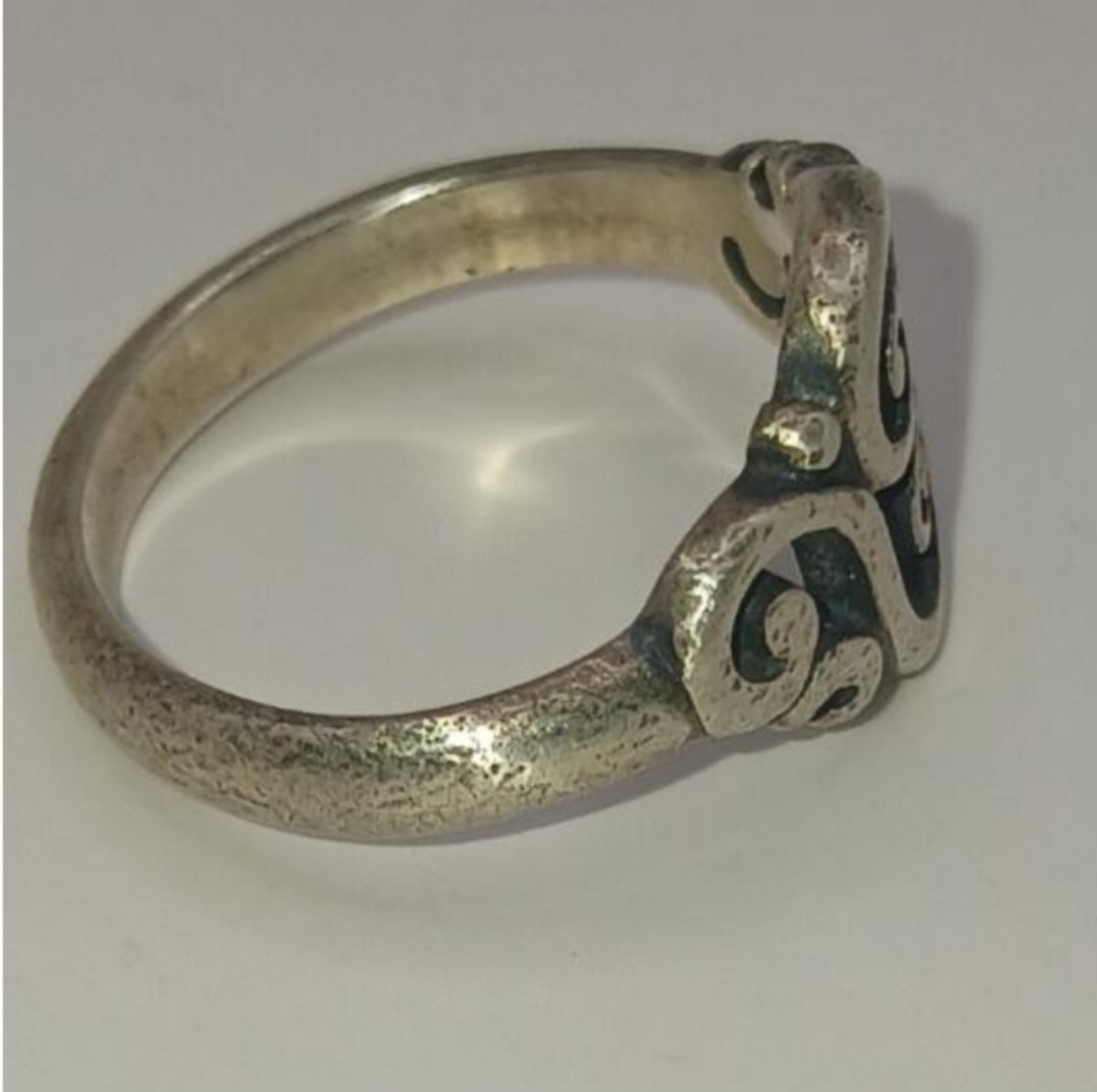 .925 "James Avery Collection" For Repair Sterling Silver Scroll Ring, s4.5, 2.7g View 3
