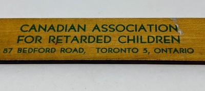 Vintage 6'' Wood Ruler Advertising 1960s Disability Conference Mental Retardation