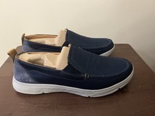 Skechers Classic Fit Air Cooled Memory Foam MENS 12 SHOES Slip On Navy