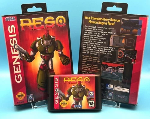RESQ, New cartridge and case, Previously unreleased gem! (Sega Genesis)