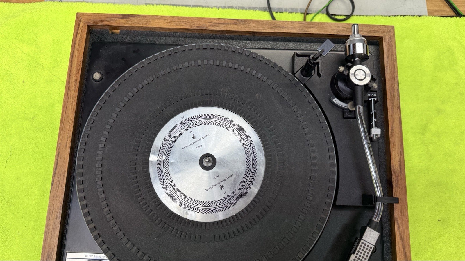 Garrard 990B Turntable SERVICED New Belt AT Cartridge Stylus See Video Works GRT