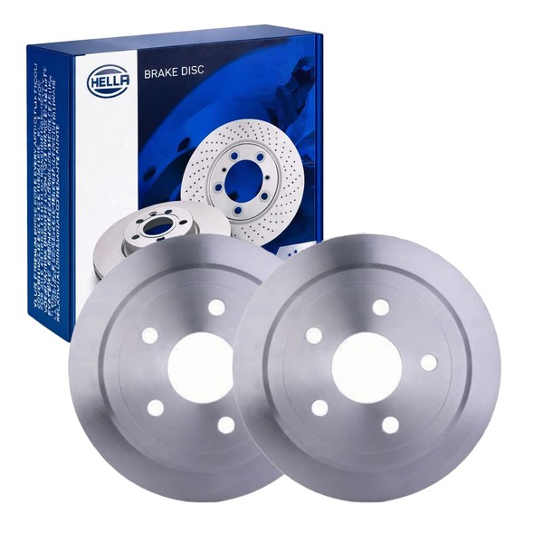 2X Hella Bremsscheiben 316Mm Hinten Passend FüR Jeep Wrangler 55277-image