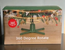 Rotating Christmas Tree Stand for up to 9Ft & 120Lb Artificial Trees, 360 Degree