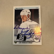 Wayne Gretzky Autographed 1990 Upper Deck  Los Angeles Kings Hockey Card 222