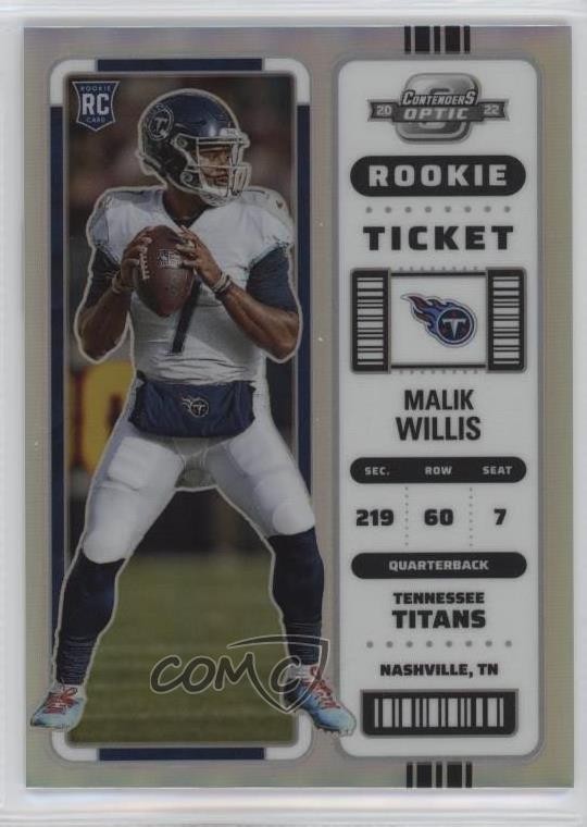 2022 Panini Contenders Optic Ticket Silver Prizm Malik Willis #86 Rookie RC 0h28