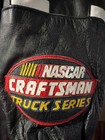 mens large nascar leather jacket with # 14 rick crawford  — photo 9