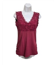 Maurices Lace Trim Cami Babydoll Tank Top Womens M 90x Y2k Grunge Fairy 47