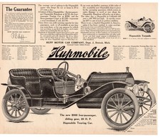 1910 Hupmobile Touring Car Torpedo Runabout Brass Era Pre Wwi Detroit Automobile