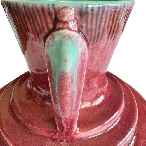 Roseville Orian Red 1935 Vintage Art Deco Pottery Ceramic Vase 737-7 Orion - Picture 13 of 18