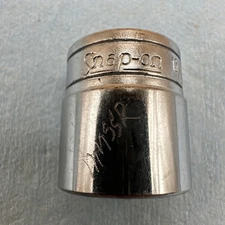 Snap On Tools F261 3/8 Dr 12Pt SAE 13/16 Flank Dr Shallow Chrome Socket USA VTG
