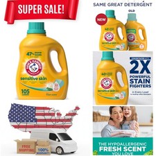 Gentle Fresh Scent Laundry Detergent for Sensitive Skin - 105 Loads, 105 Fl Oz 0.14 per gallon