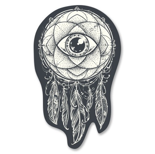 Dreamcatcher Eye Artistic Car Laptop Phone Vinyl Sticker  - SELECT SIZE
