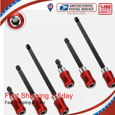 Hex Shank Quick Release Magnetic Screwdriver Extension Holder Drill Bit 6PCS 1/4
