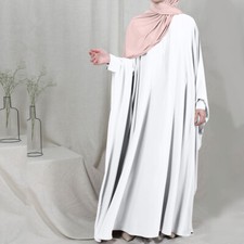 Long Dress Loose Prayer Robe Abaya Muslim Women Kaftan Ramadan Modest Formal Eid