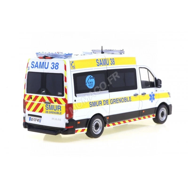 ODEON 148 MAN TGE L2H2 GIFA AMBULANCE DE REANIMATION SAMU 38 SMUR  1/43 - Photo 3/3