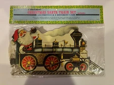 Vtg-5 Different Christmas Santa Train Set-Merrimack Publishing Corp., NY-Elves