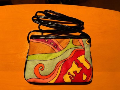 Vintage Shoulder Bag, Peter Max Style, Small Bag Purse, Made in Japan, unused 