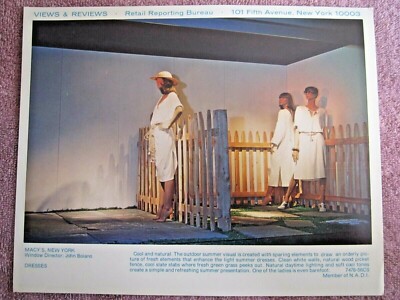 1978 MACY'S, NY STORE WINDOW DISPLAY COOL AND NATURAL PHOTOGRAPH PRINT #326