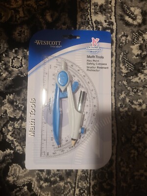 Compass And Protractor,No 14558,  Westcott Clauss Blue