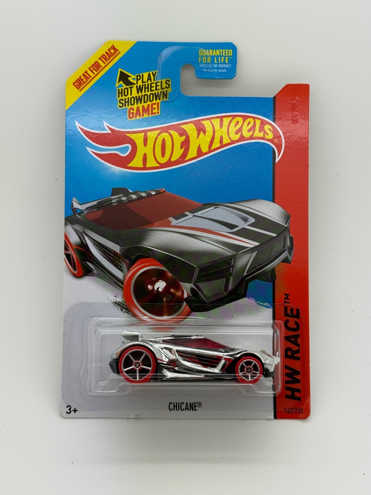 2015 Hot Wheels Chicane Chrome/Red - HW Race #162/250 - 1:64